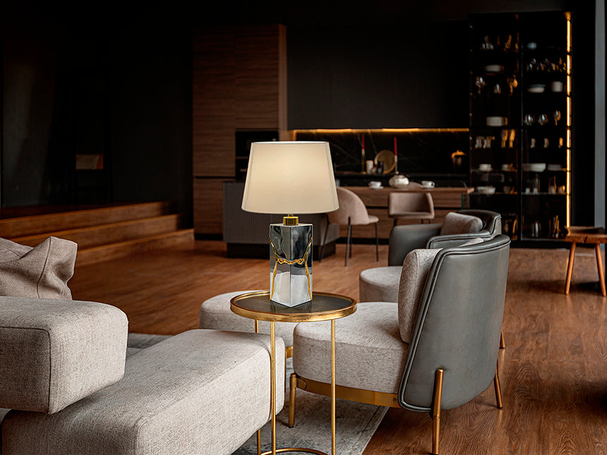 Lámpara de sobremesa Schuller Ocean 1 luz cromo y oro 58cm 487634 - imagen 3