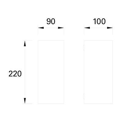 Forlight CUBE PX-0056-NEG Aplique Cube 2L negro