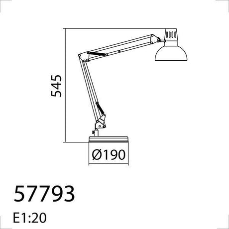 MDC ARTIC 577939101 Lámpara mesa Negro mate