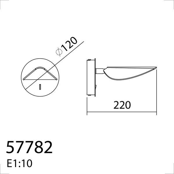 MDC SENDA 577829102 Aplique LED Negro Mate