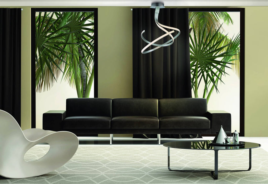 Mantra Nur plata cromo Lámpara de techo colgante LED gris oscuro 4981