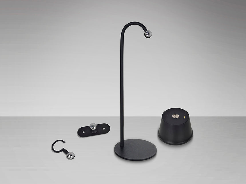 Lámpara de sobremesa Schuller Cuco LED negro 3000K exterior IP54 34cm 498238 - imagen 5
