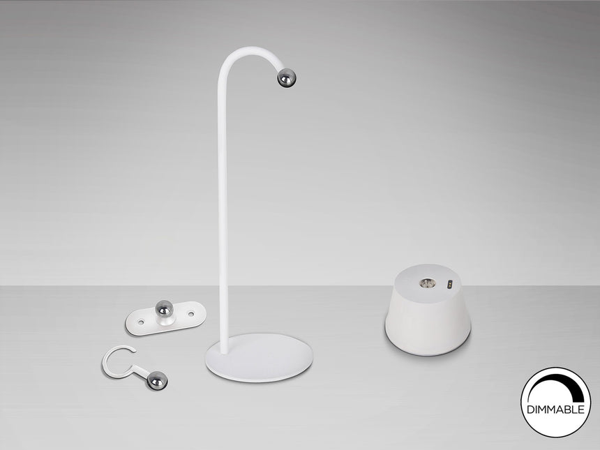 Lámpara de sobremesa Schuller Cuco LED blanco 3000K exterior IP54 34cm vista 4