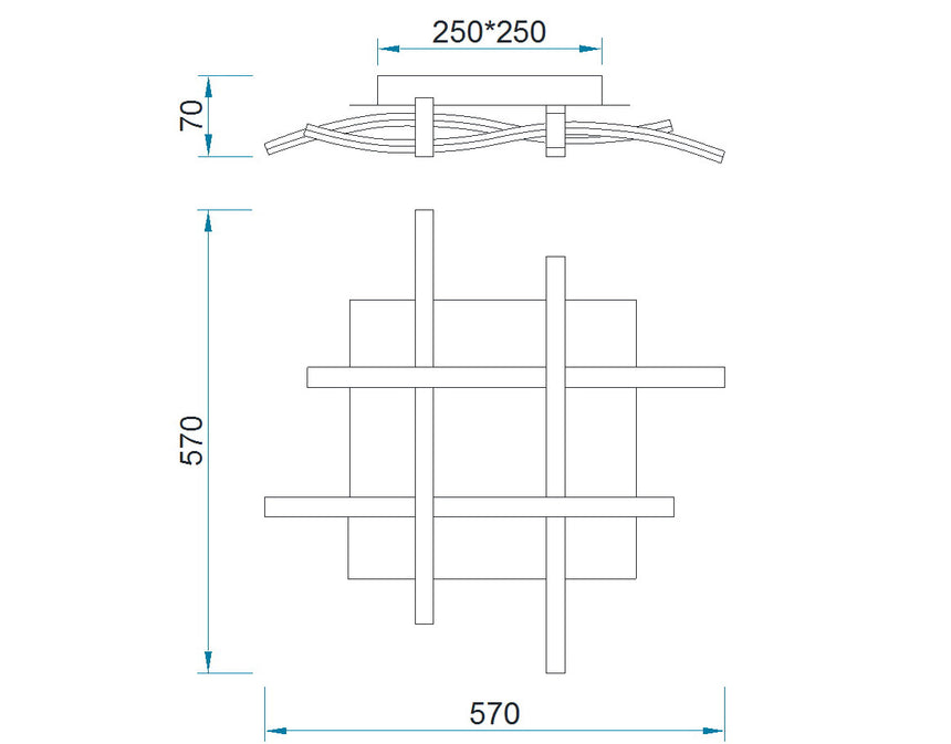 Plafón Ofertas-2 Dto 30% Mantra gris oscuro 4984
