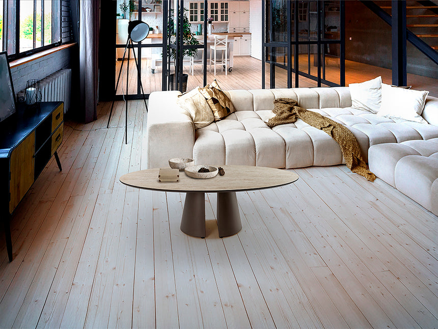 Mesa de centro Schuller Samara marrón y travertino 130x42cm 498814 - imagen 3