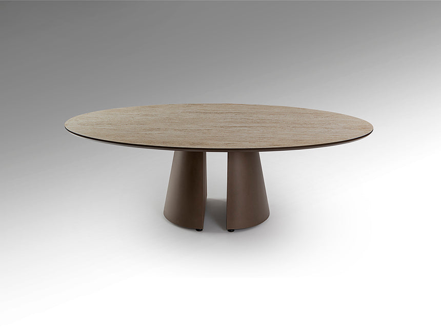 Mesa de centro Schuller Samara marrón y travertino 130x42cm 498814 - imagen 5