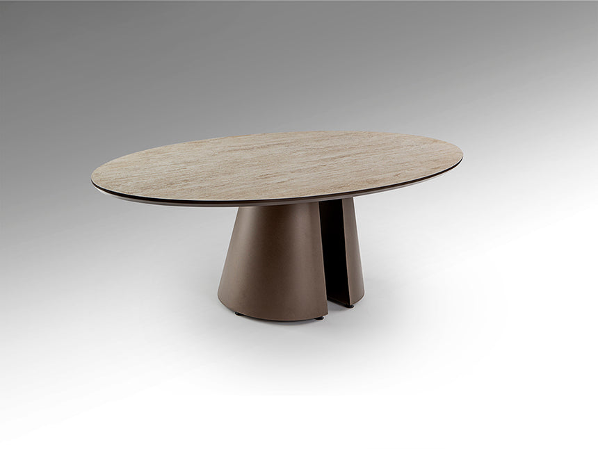 Mesa de centro Schuller Samara marrón y travertino 130x42cm 498814 - imagen 6