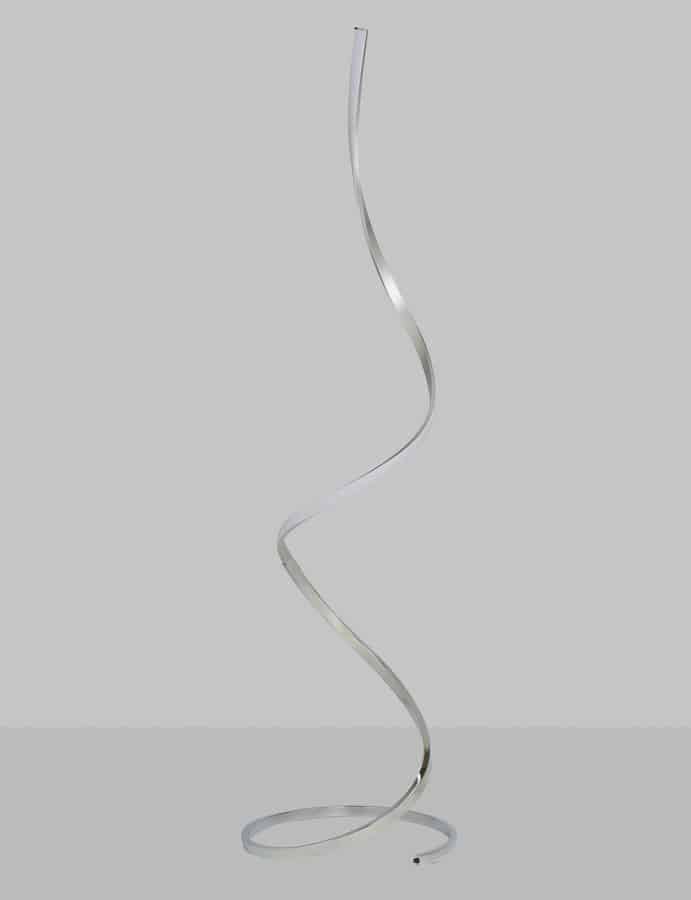 Mantra Nur Silver Chrome Dimmable LED Floor Lamp Dark Grey 5001