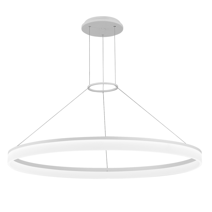 Lámpara de techo colgante LedsC4 Circ Round grande LED blanco matizado 3000K 00-3646-BW-M3