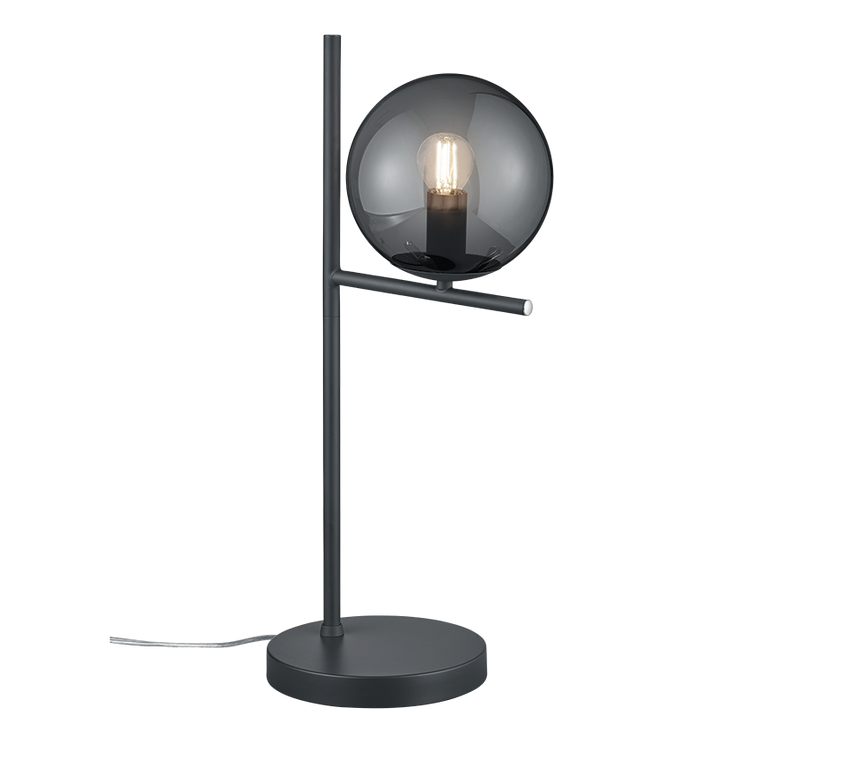 Lámpara de sobremesa grande Trio Pure antracita 52cm 5