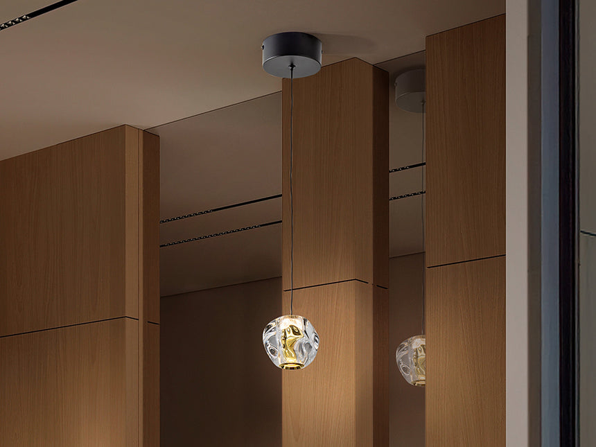 Schuller Zaria 1-Light Pendant Ceiling Lamp, Gold and Black, 502160