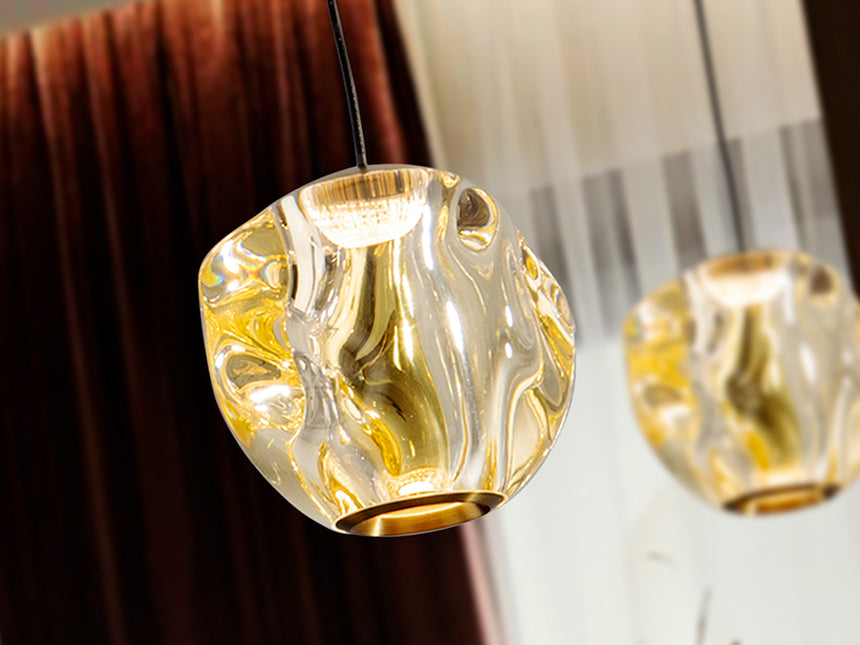 Schuller Zaria Pendant Ceiling Lamp 1 Light Black/Bronze/Amber 502177