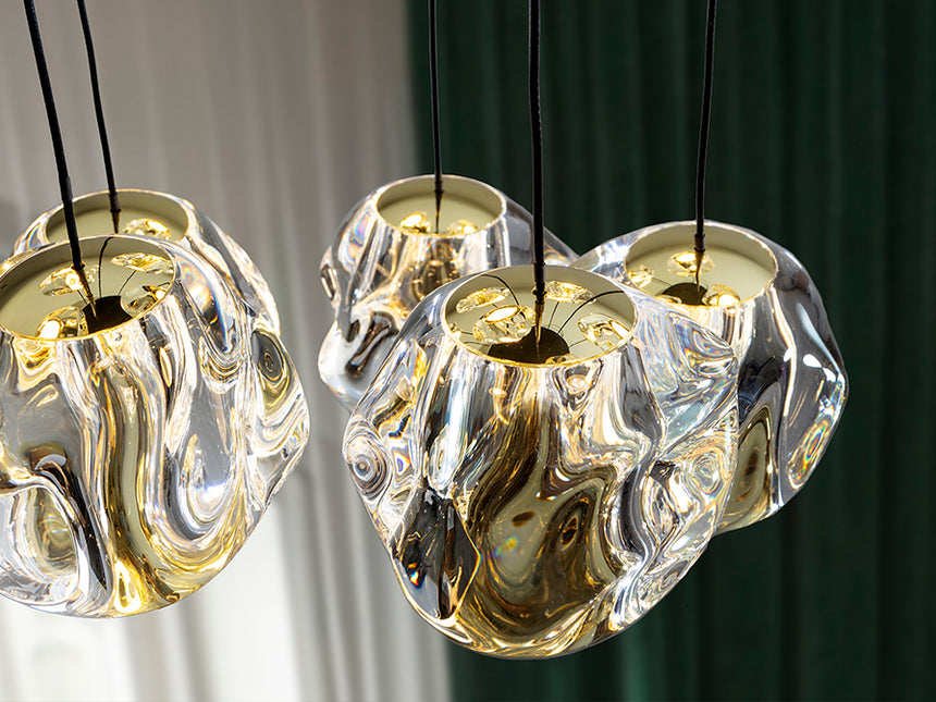 Schuller Zaria Large Pendant Ceiling Light 13 Lights Gold and Black D60 Dimmable 502368