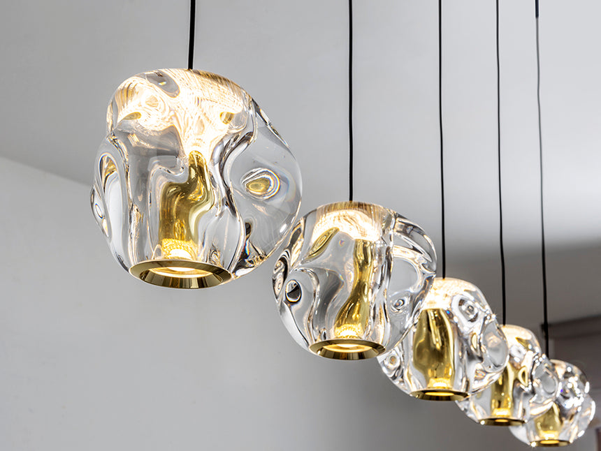 Lámpara de techo colgante Schuller Zaria 5 luces negro y dorado 3000K regulable 502535 - imagen 5