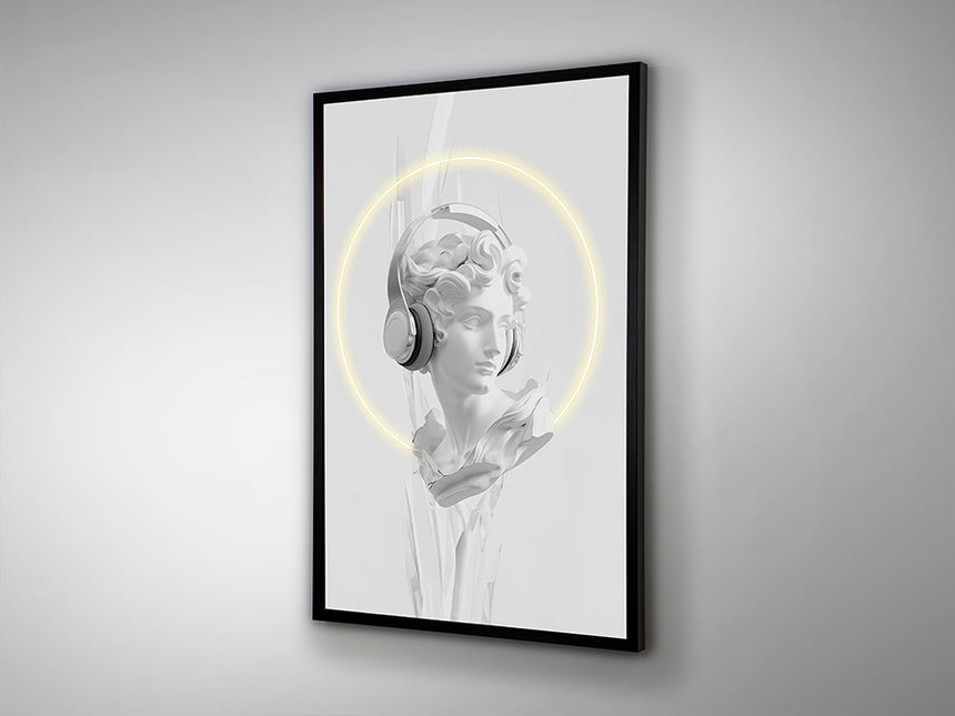 Cuadro con luz LED Schuller Busto negro y blanco 80x120cm 503105 - vista 4