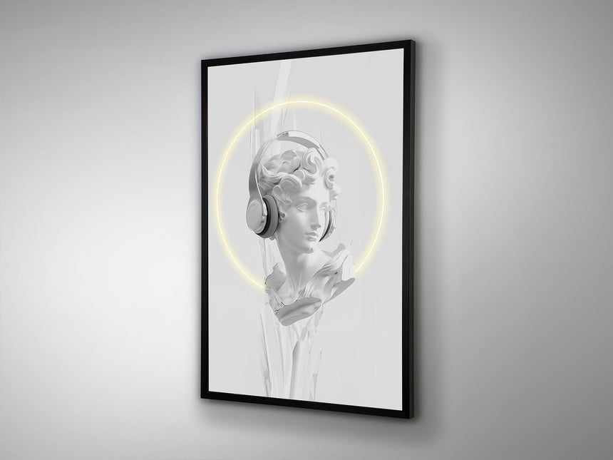Cuadro con luz LED Schuller Busto negro y blanco 80x120cm vista 2