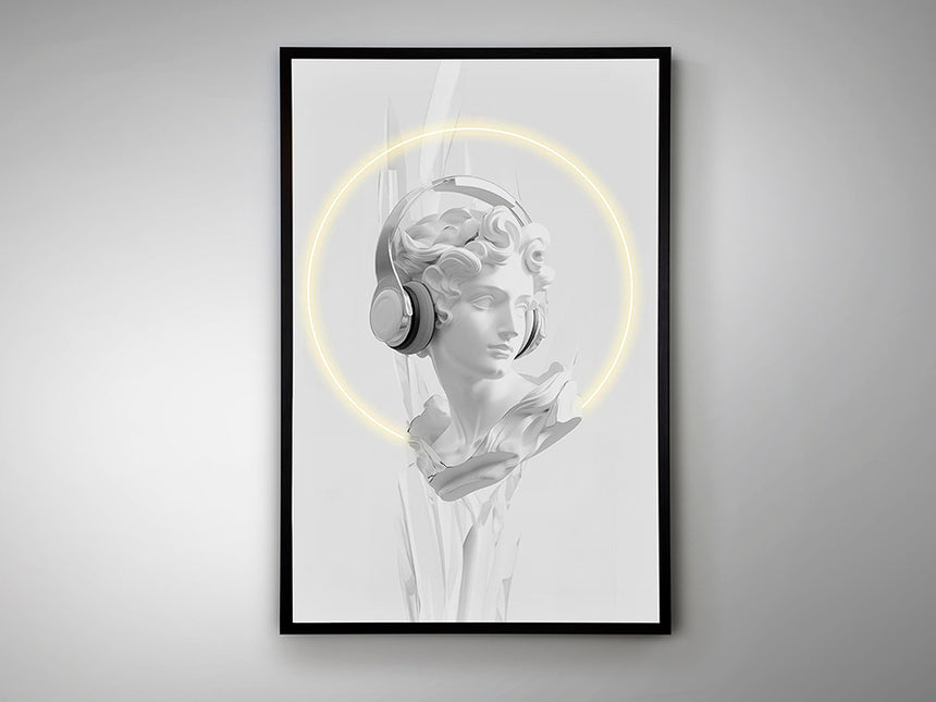 Schuller Busto blanco Cuadro con luz LED 80x120 503105