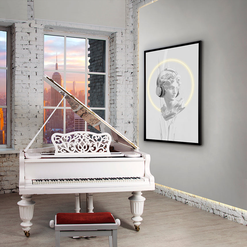 Cuadro con luz LED Schuller Busto negro y blanco 80x120cm 503105 - vista 2