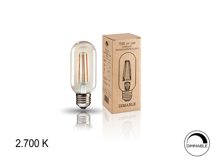 Bombilla vintage E27 8W dimable T45 5035