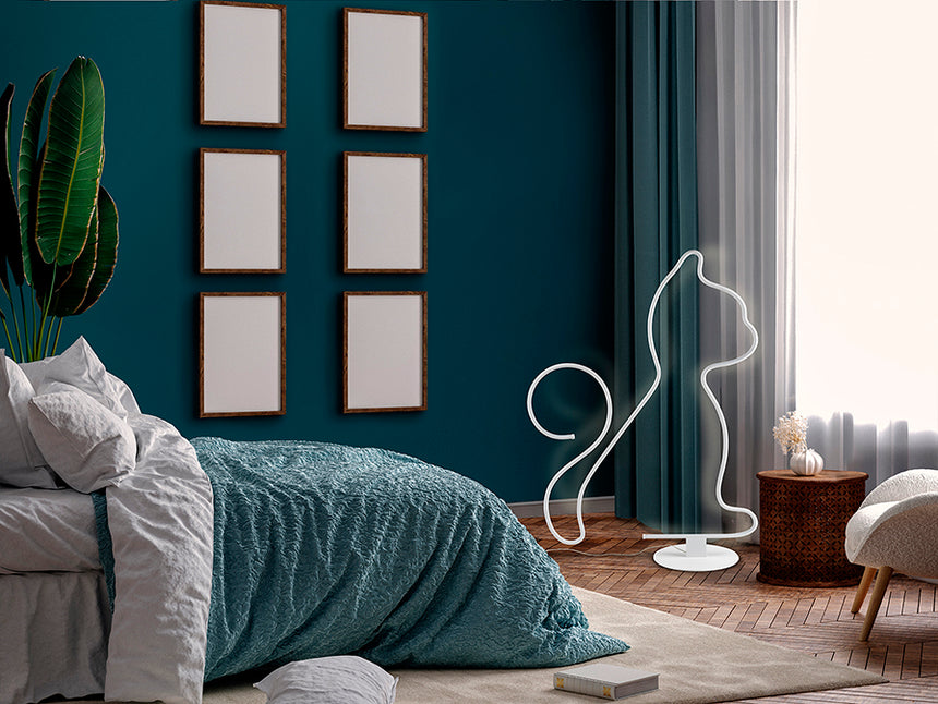 Schuller Cat Lámpara pie salón blanco 503792