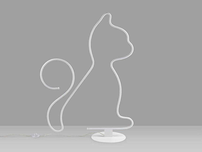 Lámpara de pie de salón Schuller Cat LED blanco 3000K 108cm 503792 - imagen 5