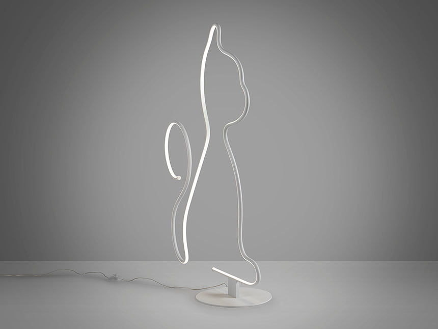 Lámpara de pie de salón Schuller Cat LED blanco 3000K 108cm 503792 - imagen 7