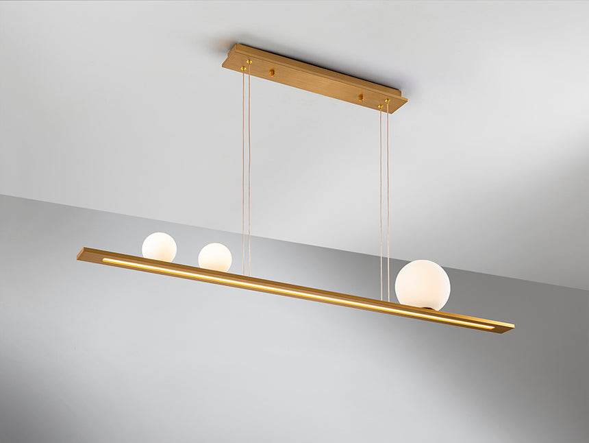 Lámpara de techo colgante bolas Schuller Mila dorado y blanco 3000K 504317 - imagen 4