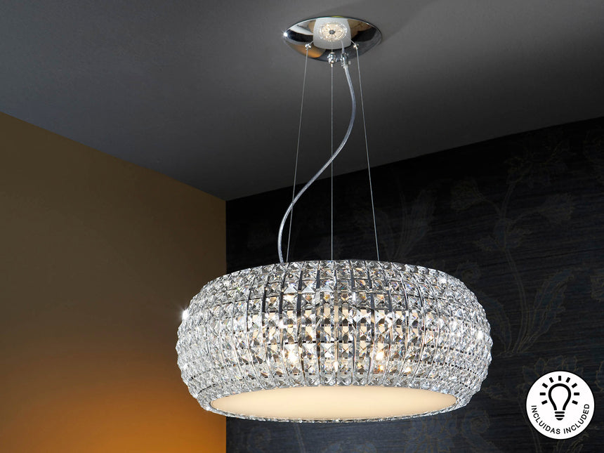 Lámpara de techo colgante Schuller Diamond grande cromo - vista 2