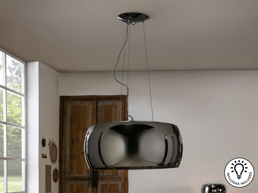 Lámpara de techo colgante Schuller Argos transparente y