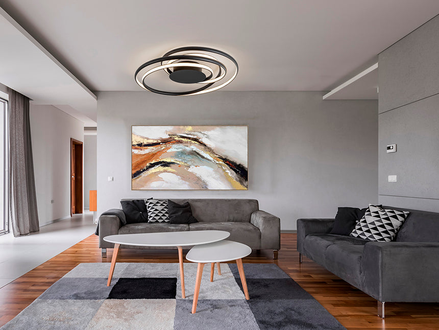 Plafón Schuller Danza LED negro 3000K Ø64cm 513061 - imagen 3
