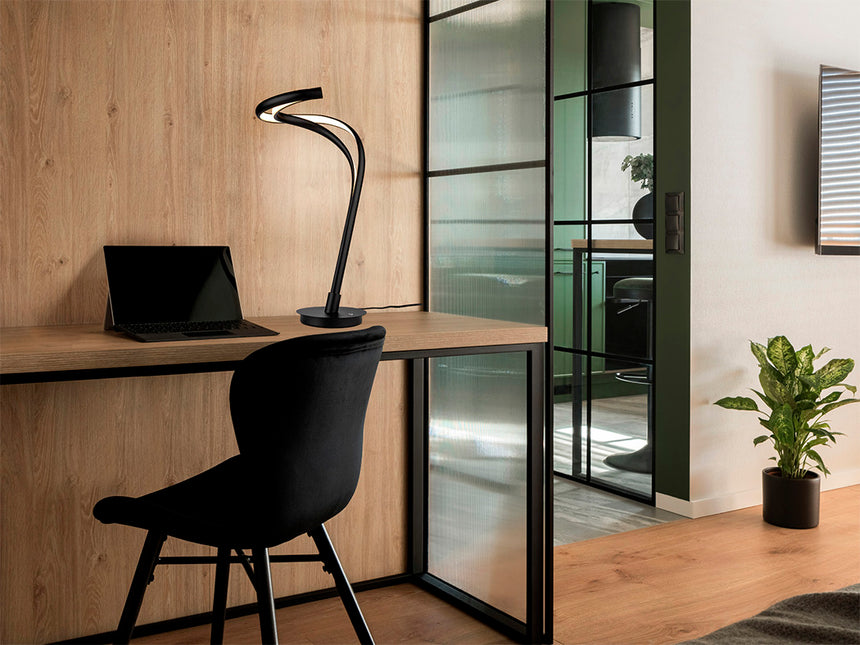 Lámpara de sobremesa Schuller Danza grande LED negro 3000K 53cm 513399 - vista alternativa