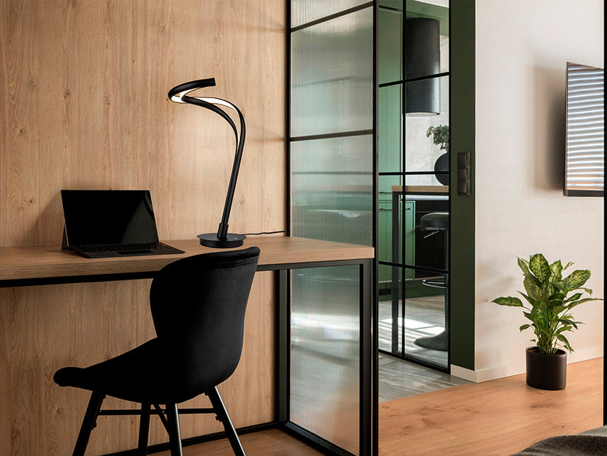 Lámpara de sobremesa Schuller Danza grande LED negro 3000K 53cm 513399 - imagen 3