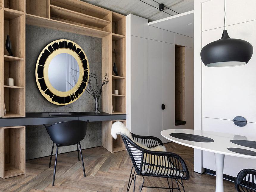 Schuller Ocaso Espejo pan de oro negro D90 513979