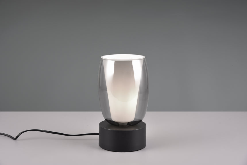 Lámpara de sobremesa Trio Barret LED negro mate táctil 3000K 517500154