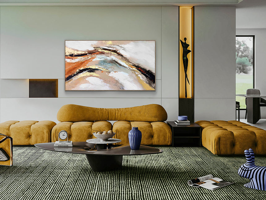 Cuadro acrílico Schuller Gestos pintura acrílica y dorado 100x180cm 518918 - vista alternativa