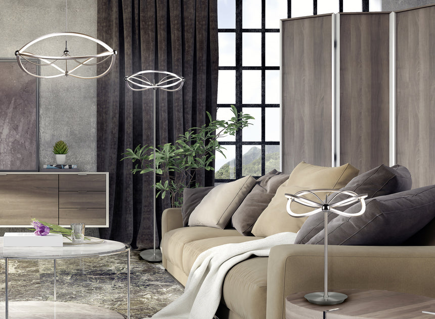 Trio Charivari Sobremesa LED de metal níquel mate 521210107