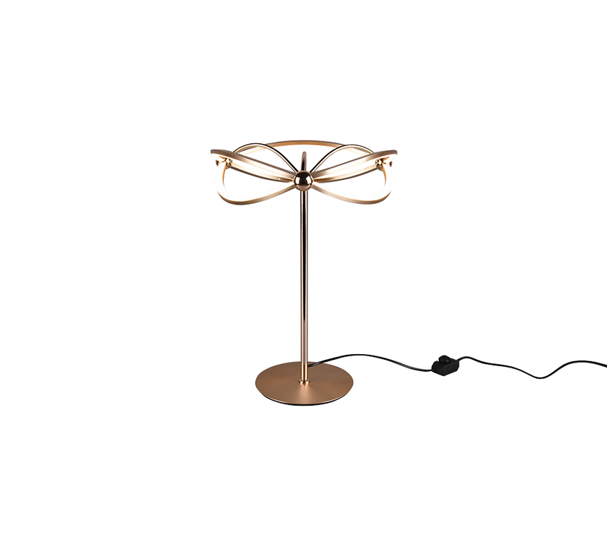 Lámpara de sobremesa grande Trio Charivari LED bronce mate 3000K regulable 50cm 5