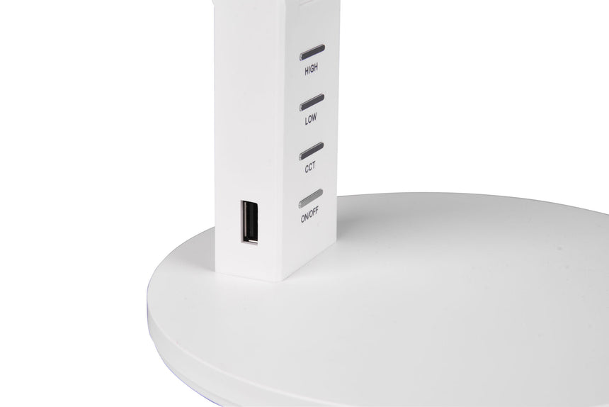 Trio Ava Sobremesa LED de plástico estera blanca 523090131