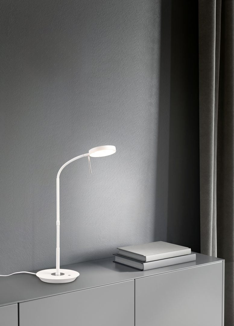Flexo de sobremesa Trio Monza LED blanco mate 523310131