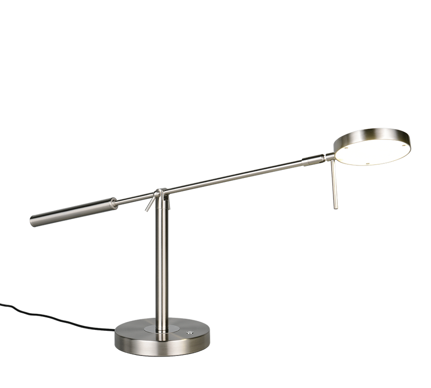 Lámpara de sobremesa Trio Monza LED níquel mate 52cm 523310907