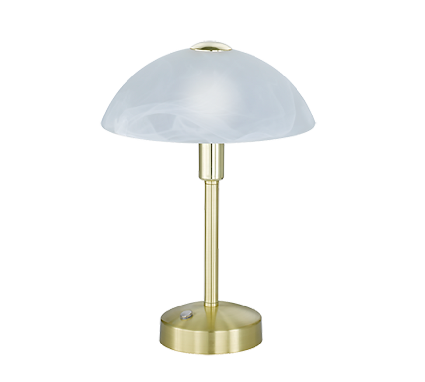 Lámpara de sobremesa Trio Donna LED latón mate táctil 3000K 5