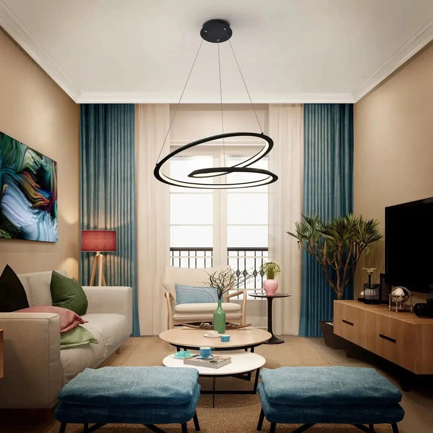 Schuller Looping Pendant Ceiling Lamp Black Ø60 527583