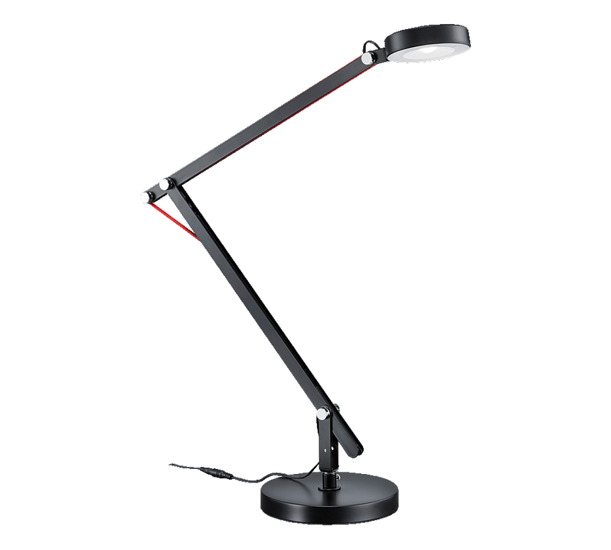 Lámpara de sobremesa grande Trio Amsterdam LED negro 3000K 90cm 527920102