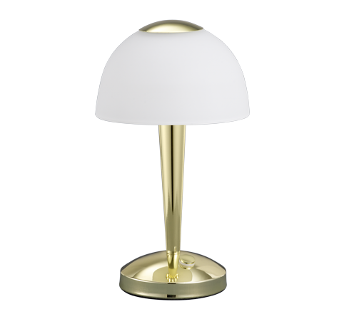 Lámpara de sobremesa Trio Ventura LED brass polished táctil 3000K 5