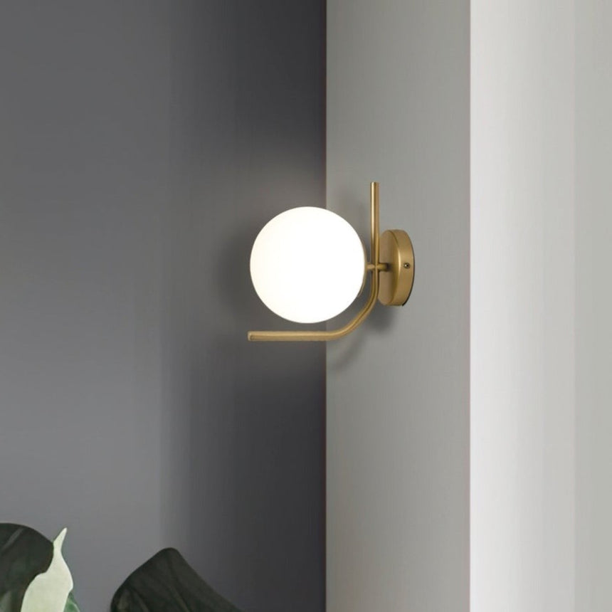 ACB Maui Aplique baño opal/oro viejo mate LED E27 15W (E27 max. Ø45 mm) A81632O