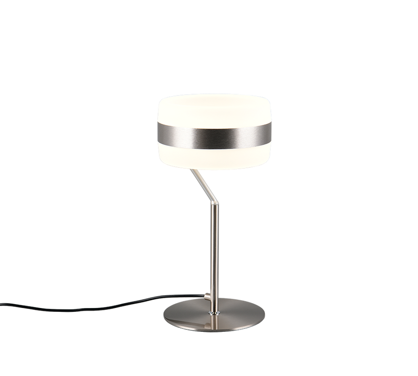 Lámpara de sobremesa Trio Dios LED níquel mate 531410107
