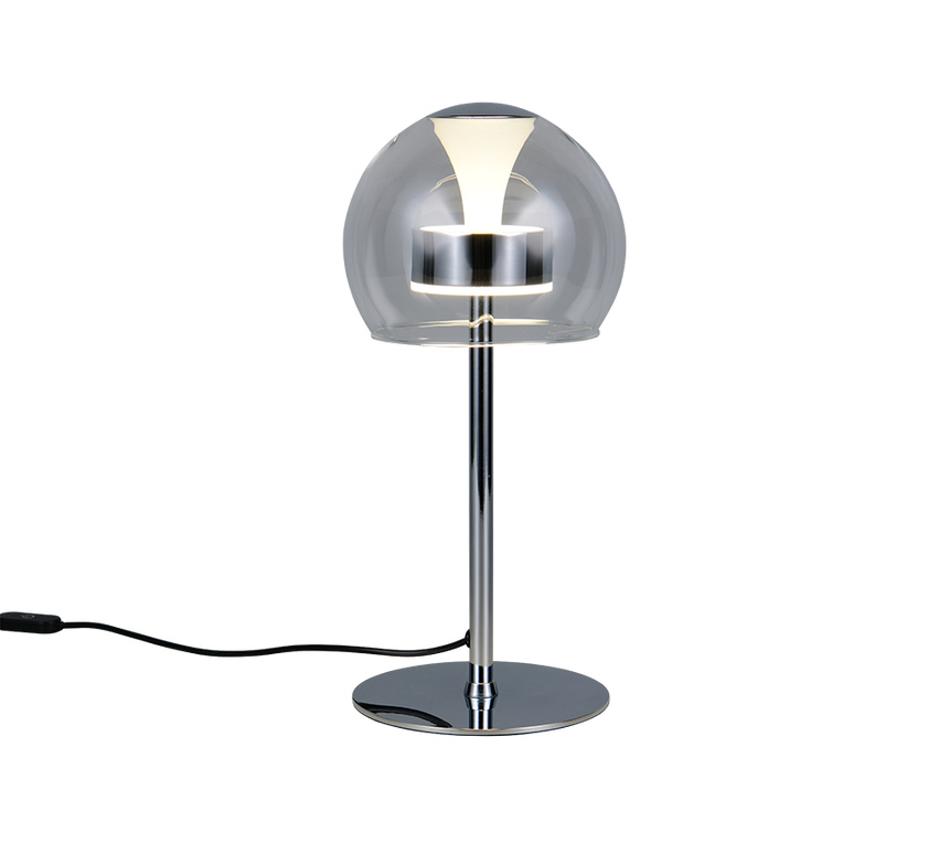 Lámpara de sobremesa Trio Flynt LED cromo 35cm 531610106