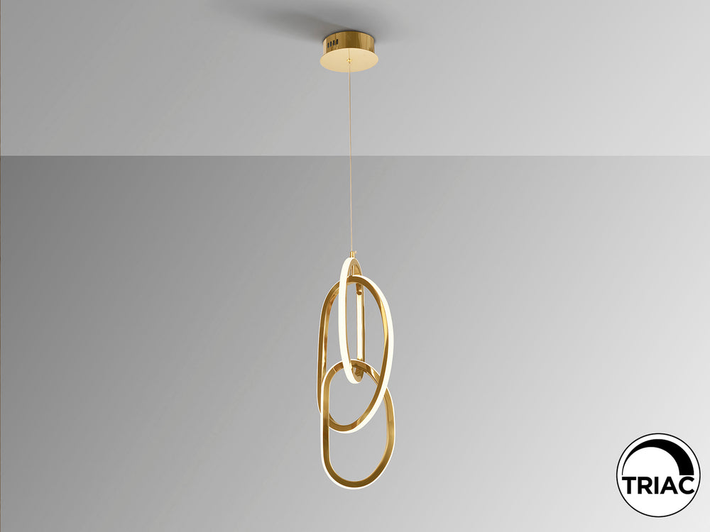 Schuller NEXO 3-Light Pendant Ceiling Lamp Gold 532464