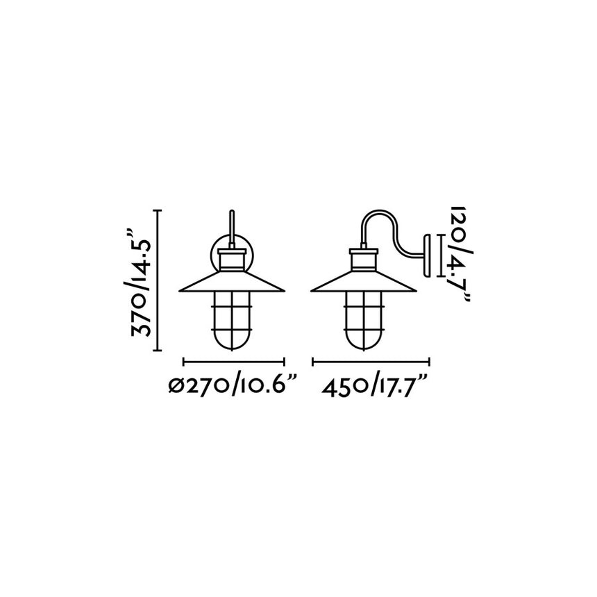 Faro MARINA 60005 Aplique clasico marrón oxido 1 luz