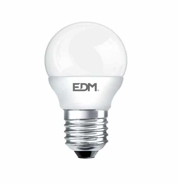 Elektro3 BOMBILLA ESFERICA LED E27 7W  600 LUMENS  3200K  LUZ CALIDA  EDM